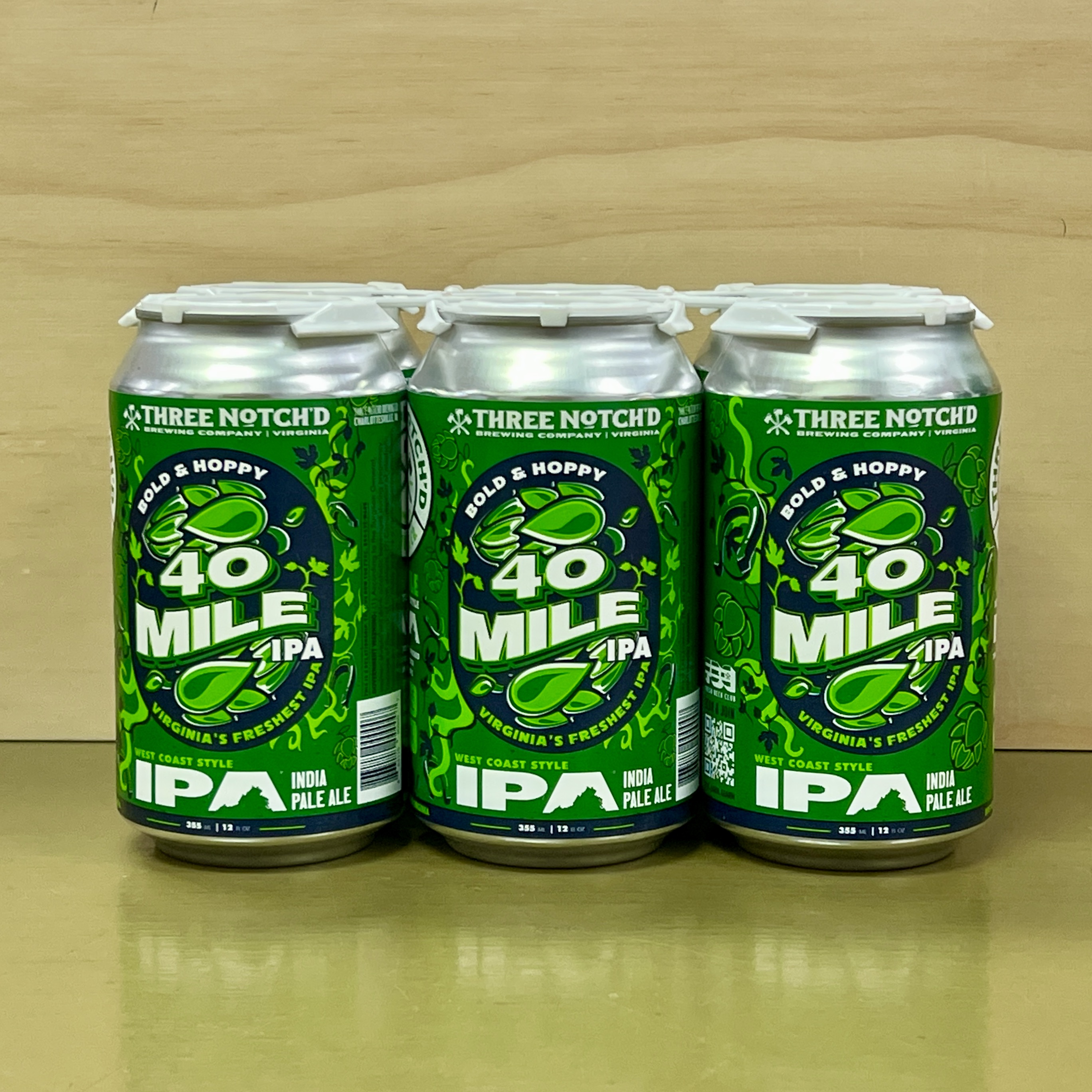 Three Notch'd 40 Mile IPA 6 x 12oz cans - Click Image to Close