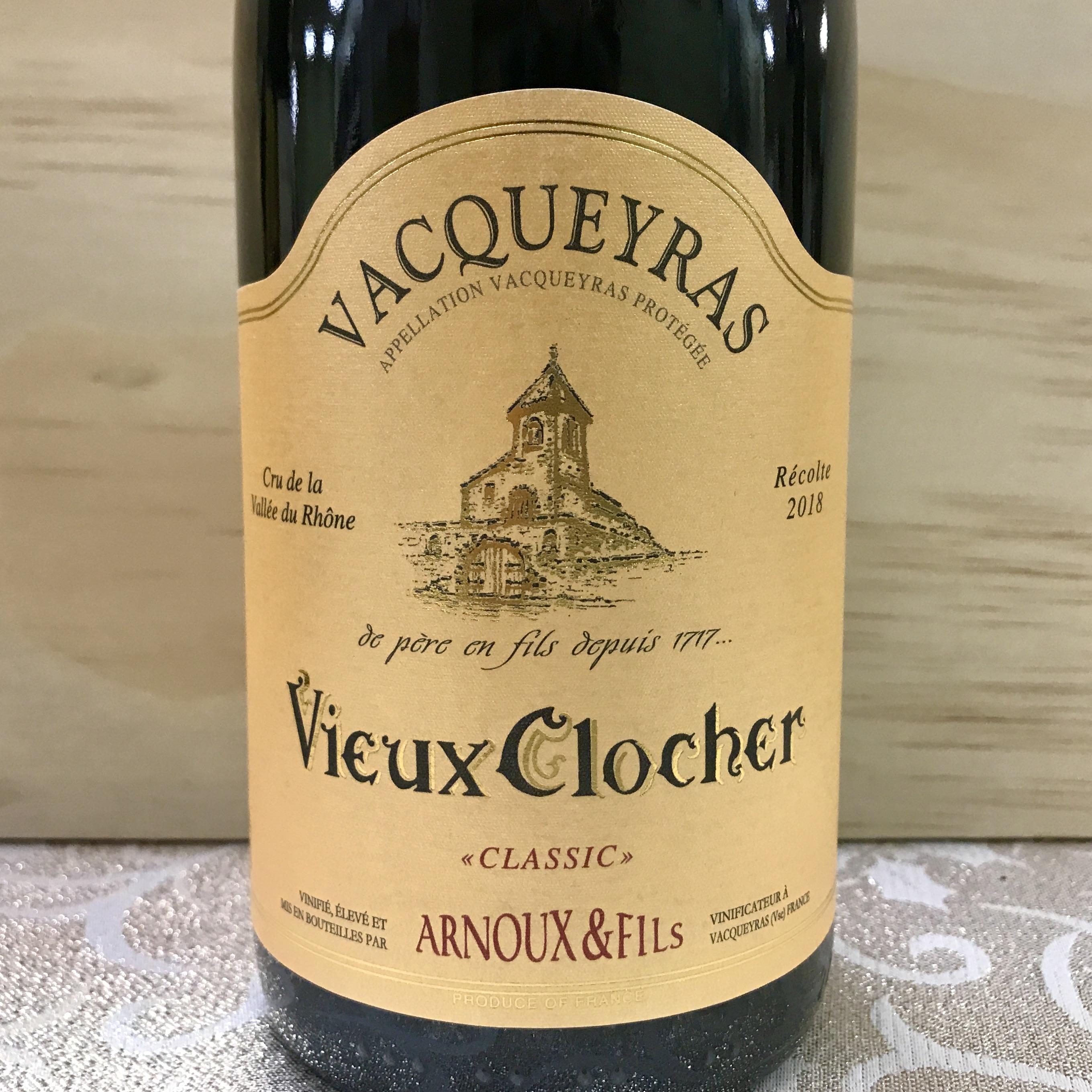Arnoux & Fils Vieux Clocher Vacqueyras 2018