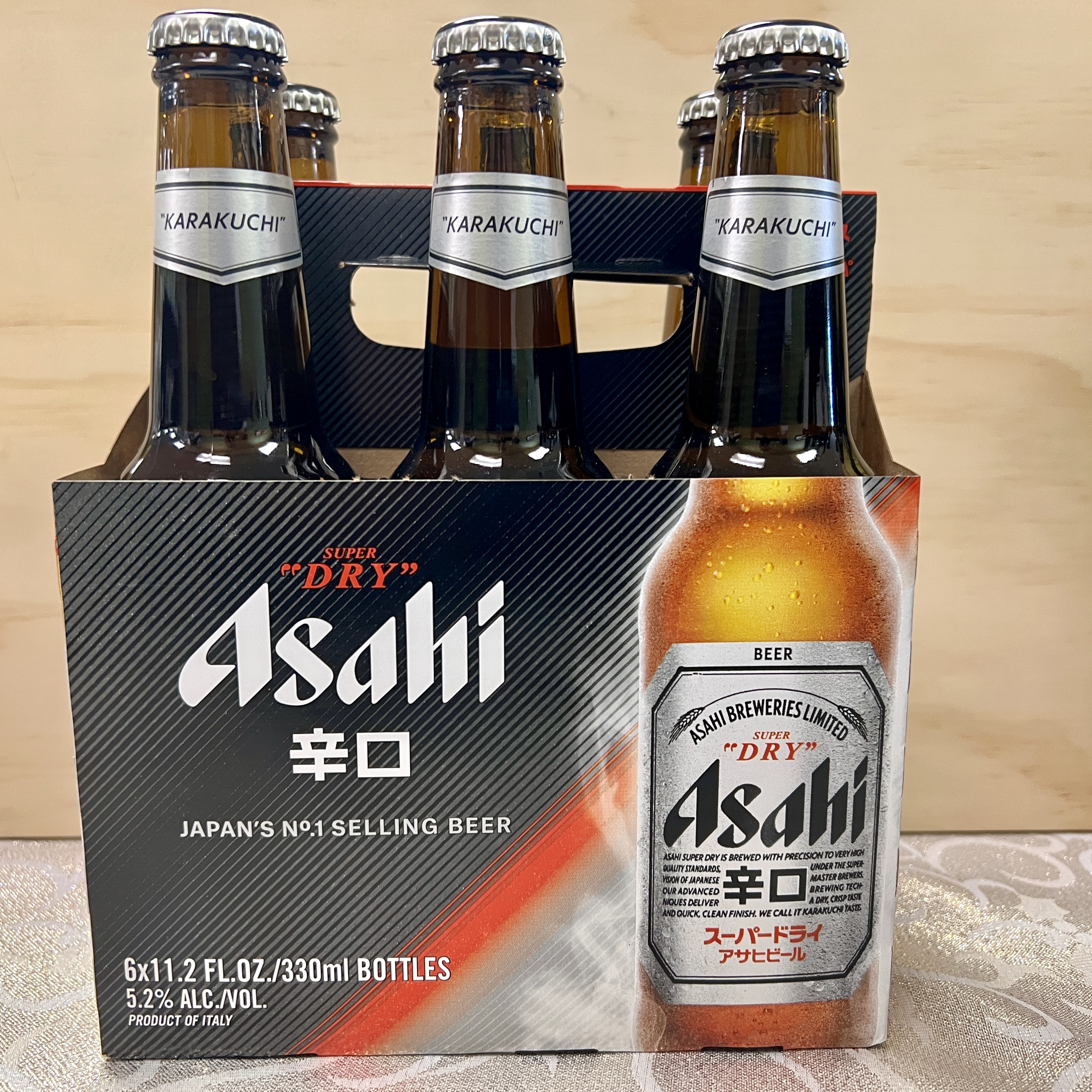 Asahi Super Dry lager 6 x 12oz bottles