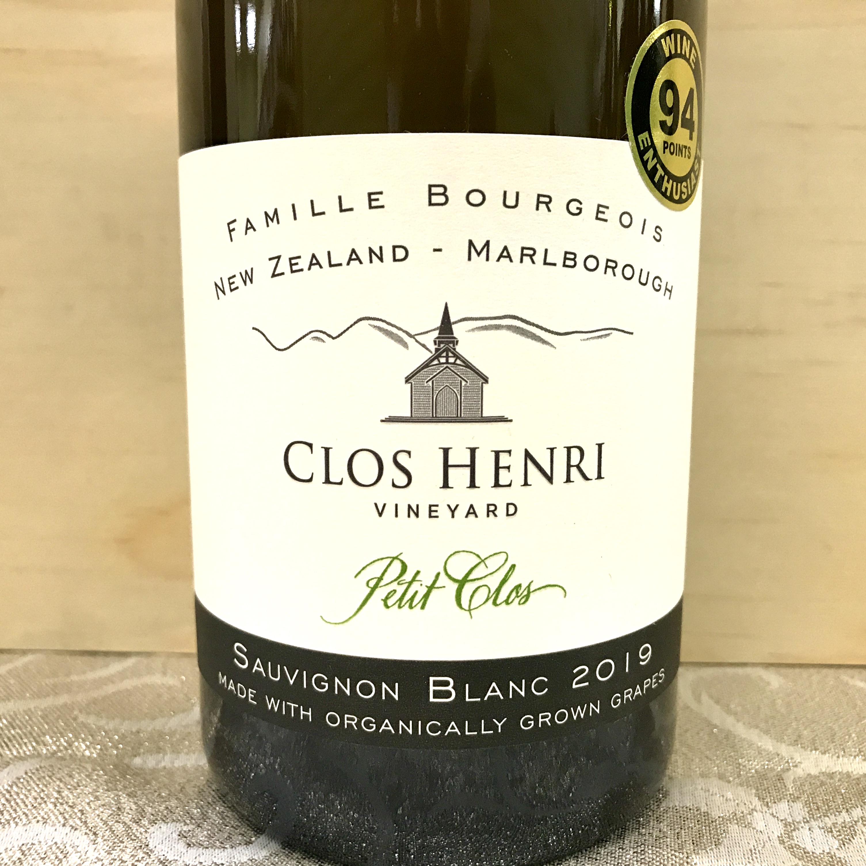 Clos Henri Petit Clos Marlborough Sauvignon Blanc 2019 Organic