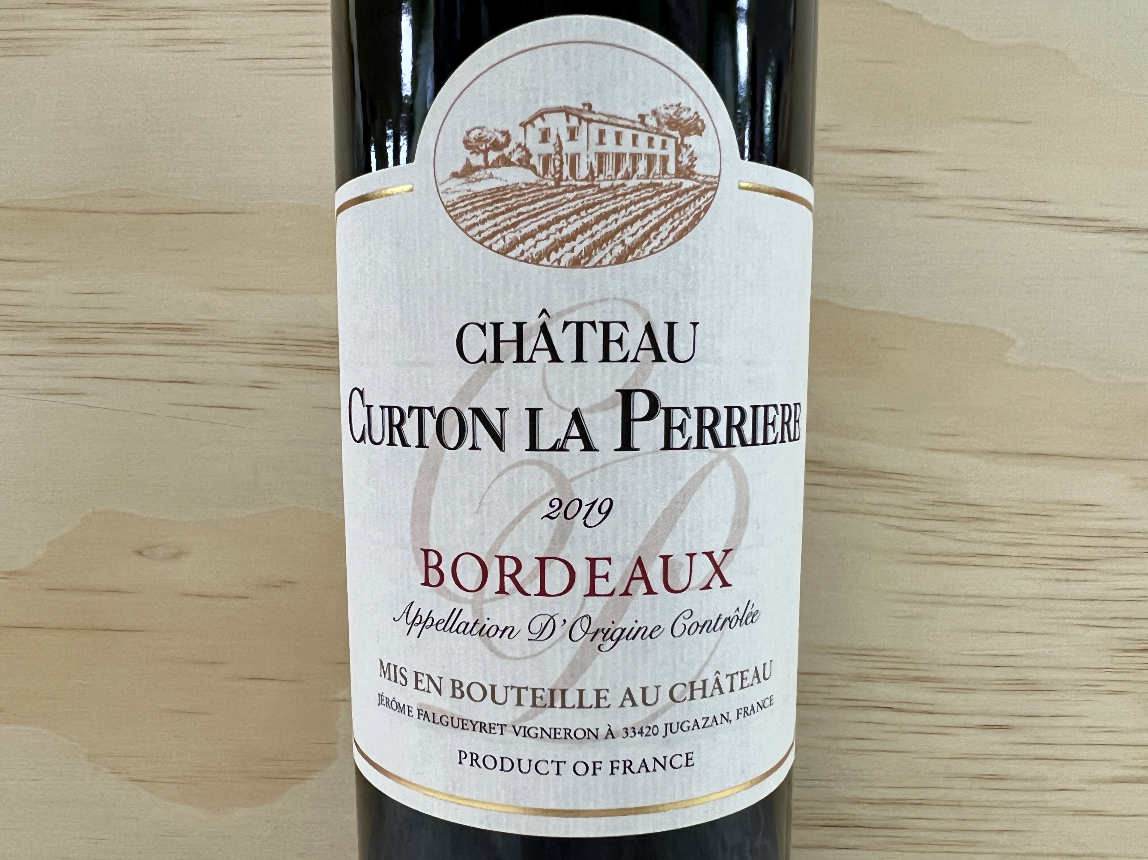 Chateau Curton La Perrierre Bordeaux 2019