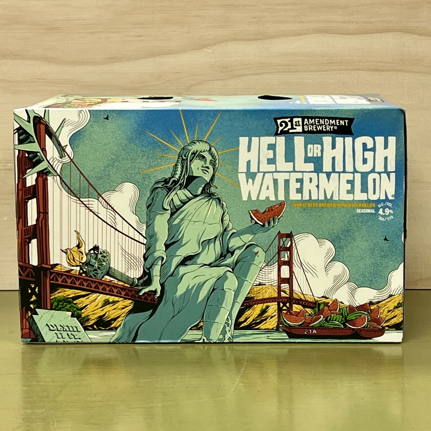 21st Ammendment Hell or High Watermelon Wheat Beer 6 x 12oz cans