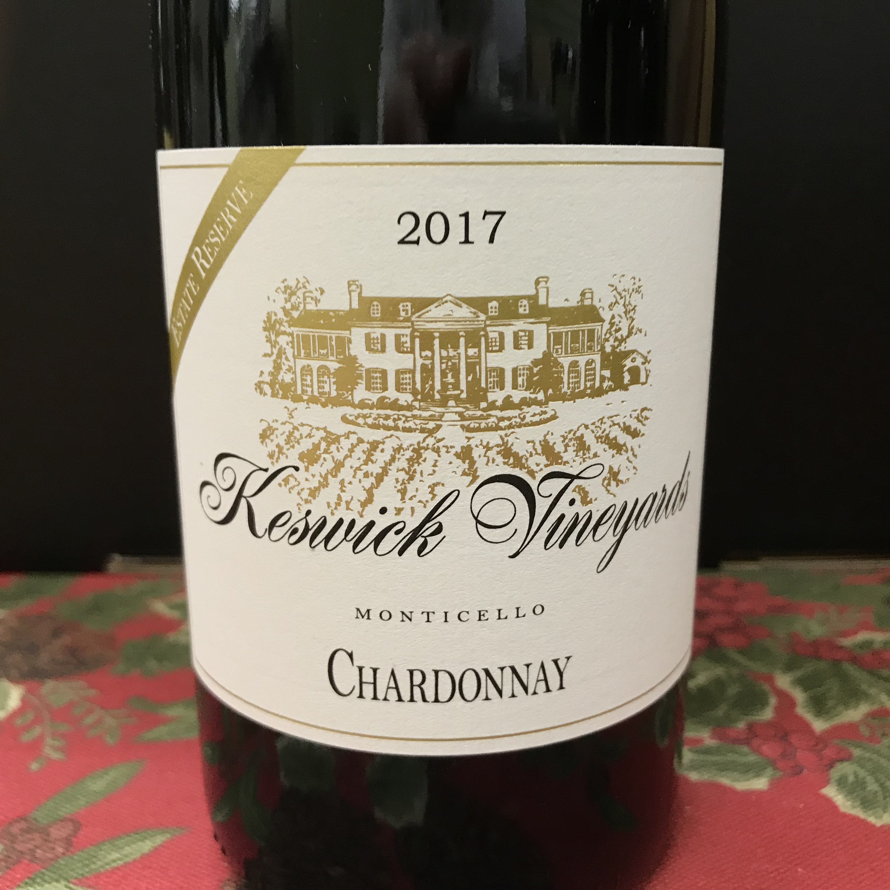 Keswick Vineyards Monticello Chardonnay 2017