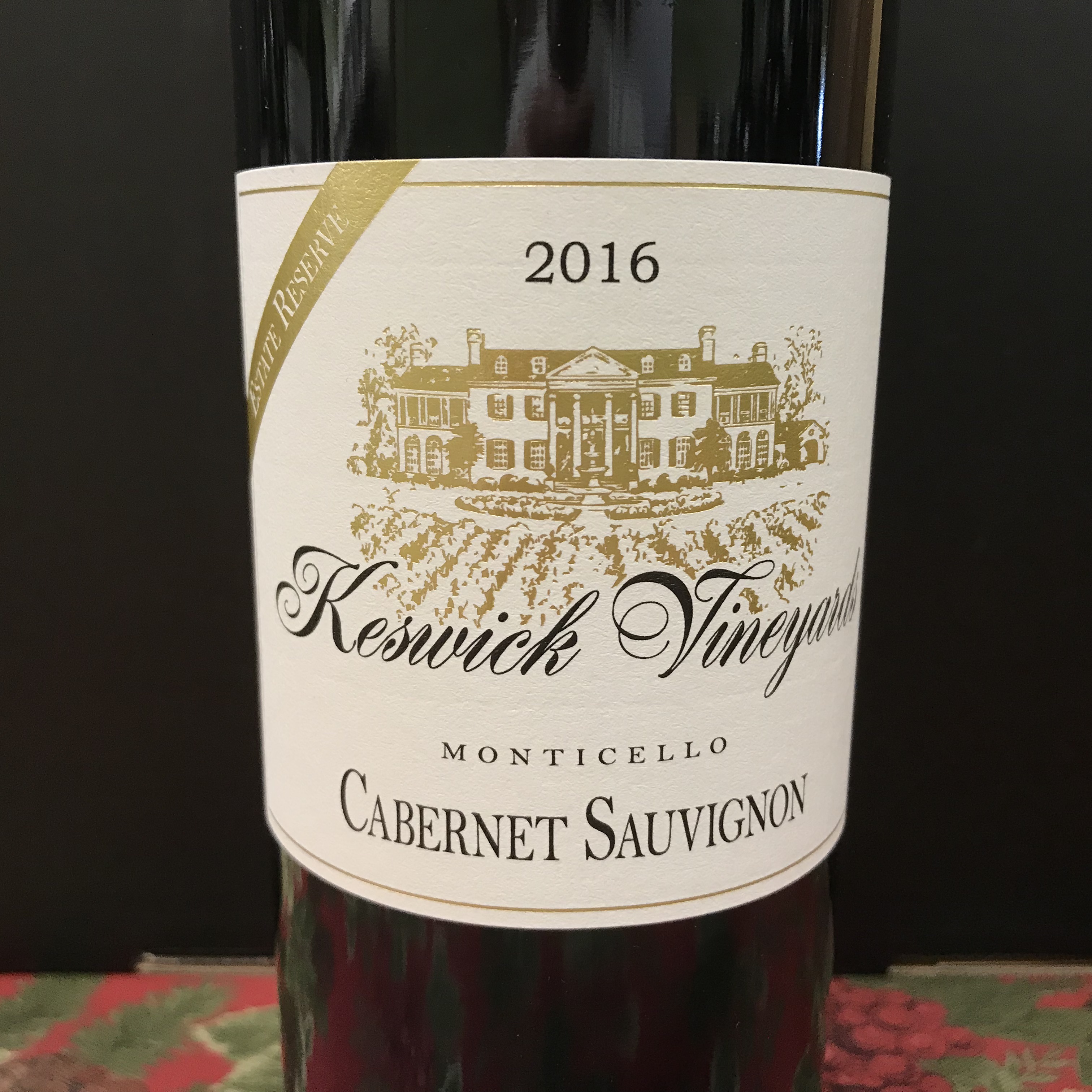 Keswick Vineyards Monticello Cabernet Sauvignon 2016