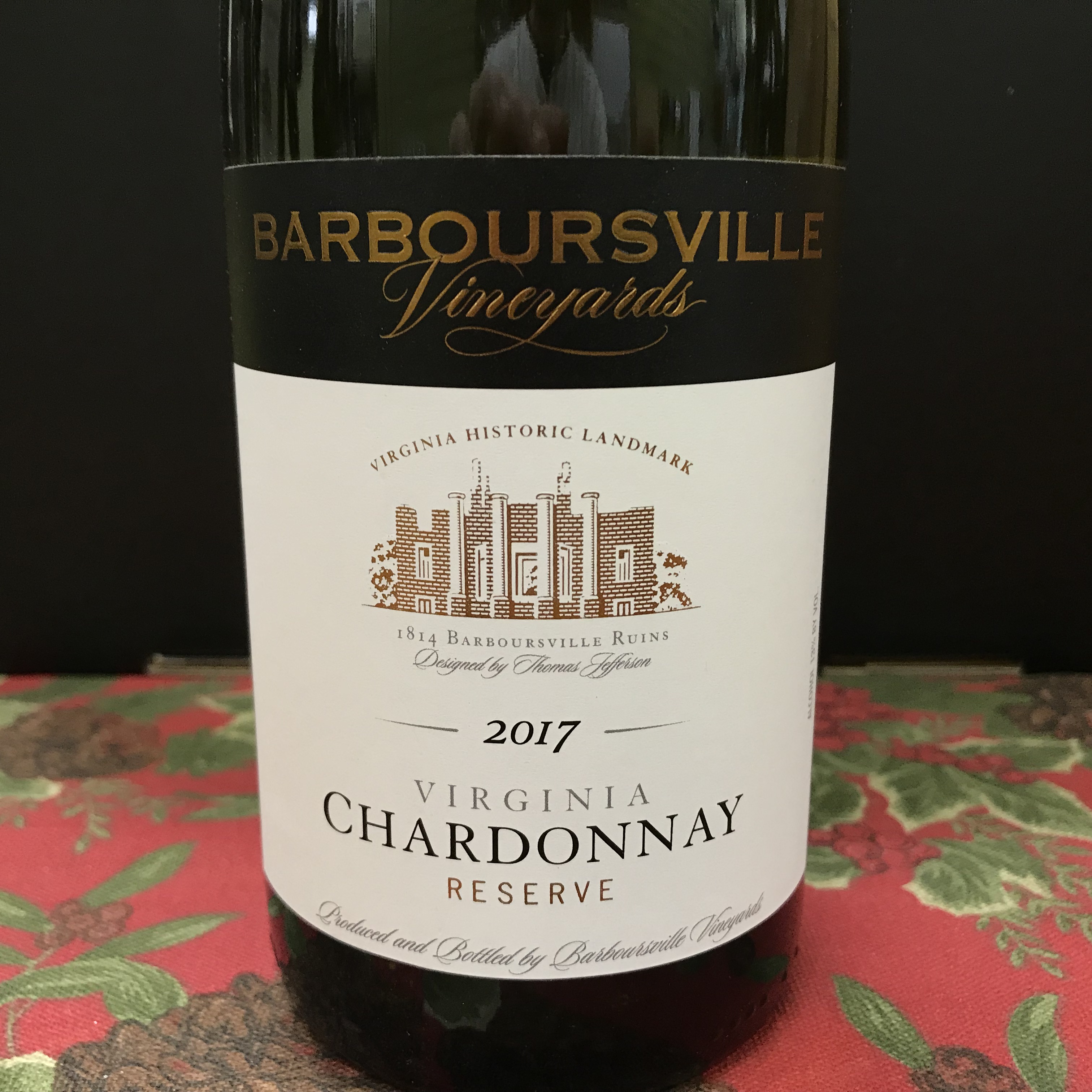 Barboursville Vineyards Chardonnay Reserve 2017