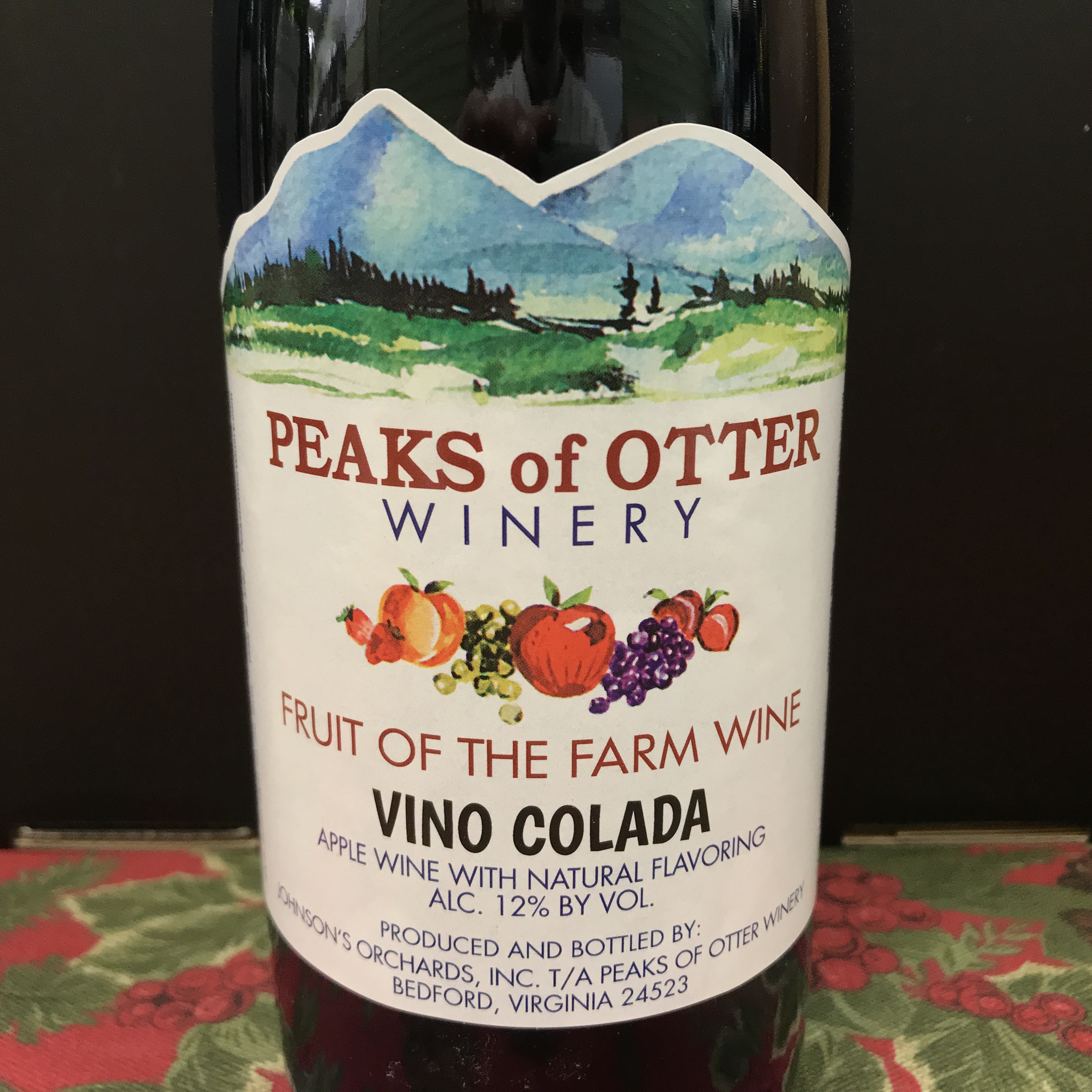 Peaks of Otter Fruit of the Farm 'Vino Colada' apple wine