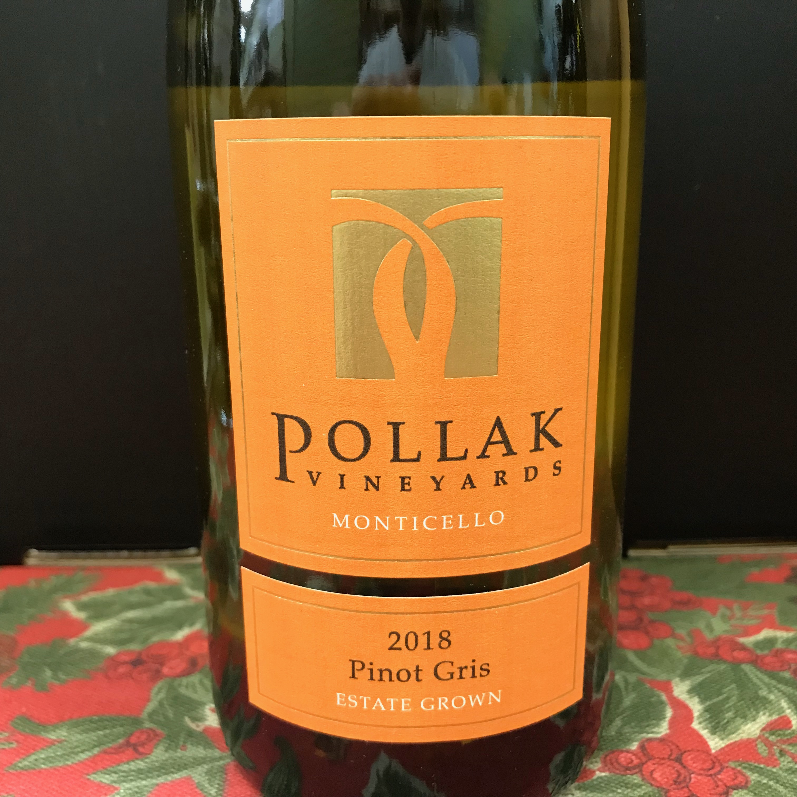 Pollak Vineyards Pinot Gris Monticello Estate 2019
