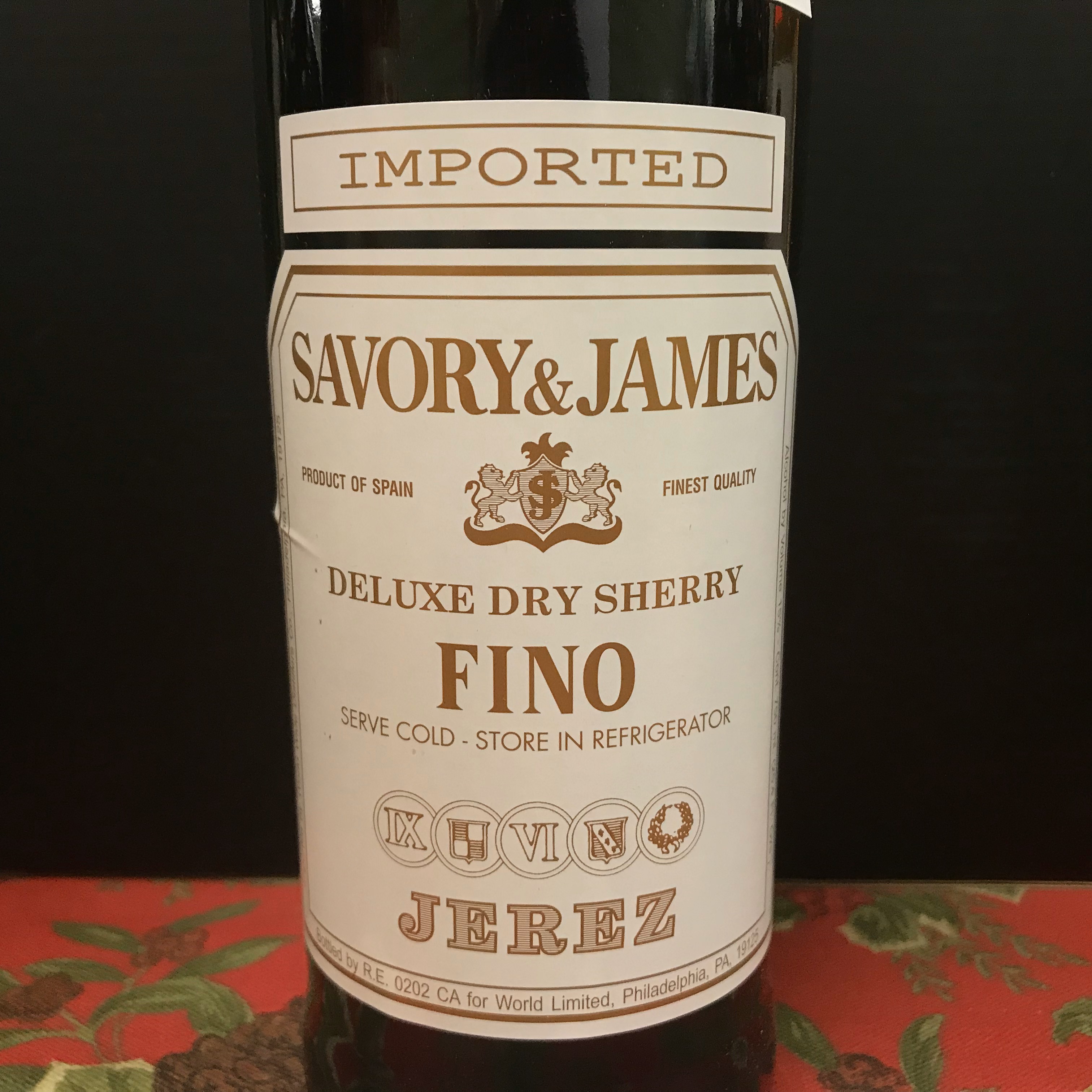 Savory & James Deluxe Dry Fino Sherry