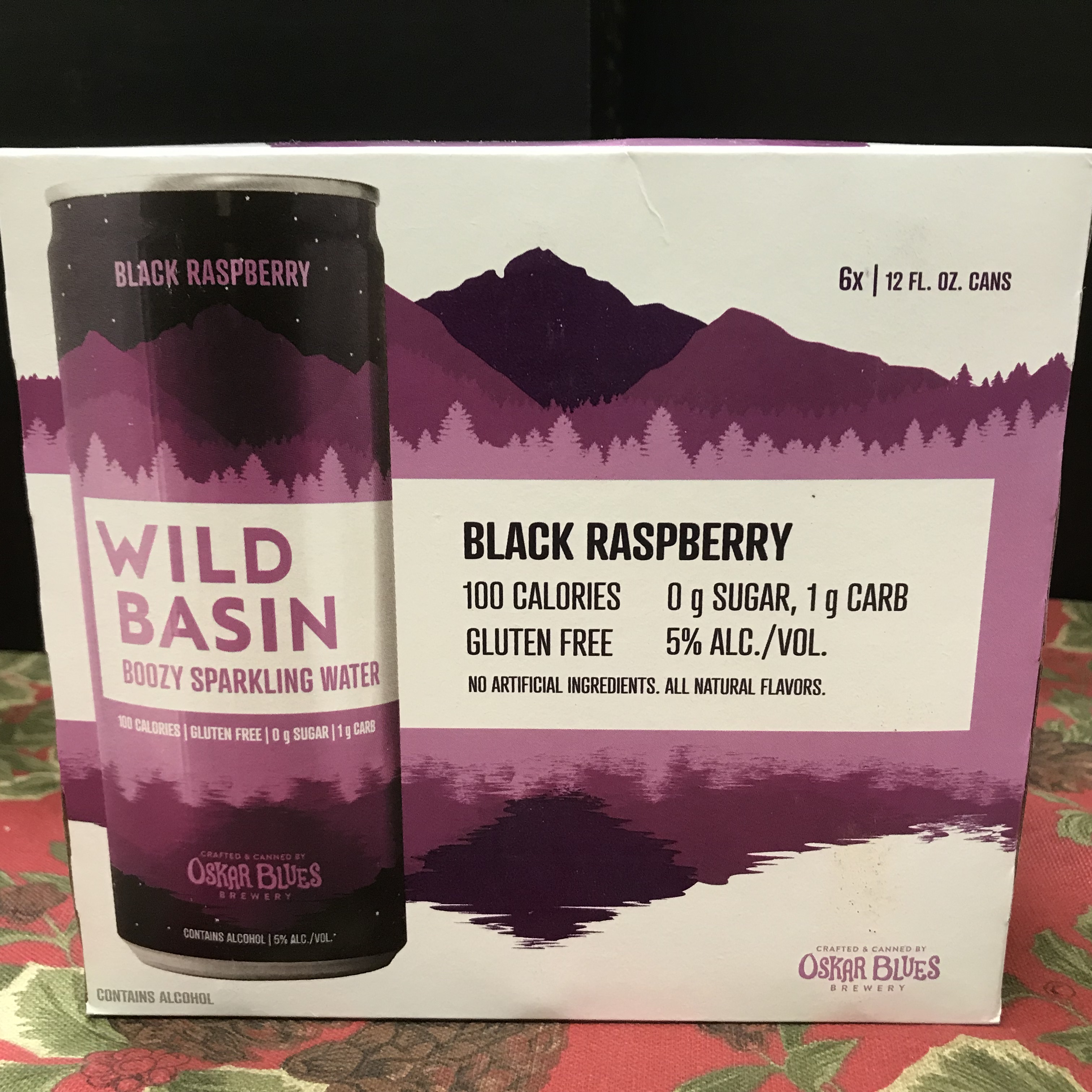 Oskar Blues Wild Basin Black Raspberry sparkling water 6 x 12 5%