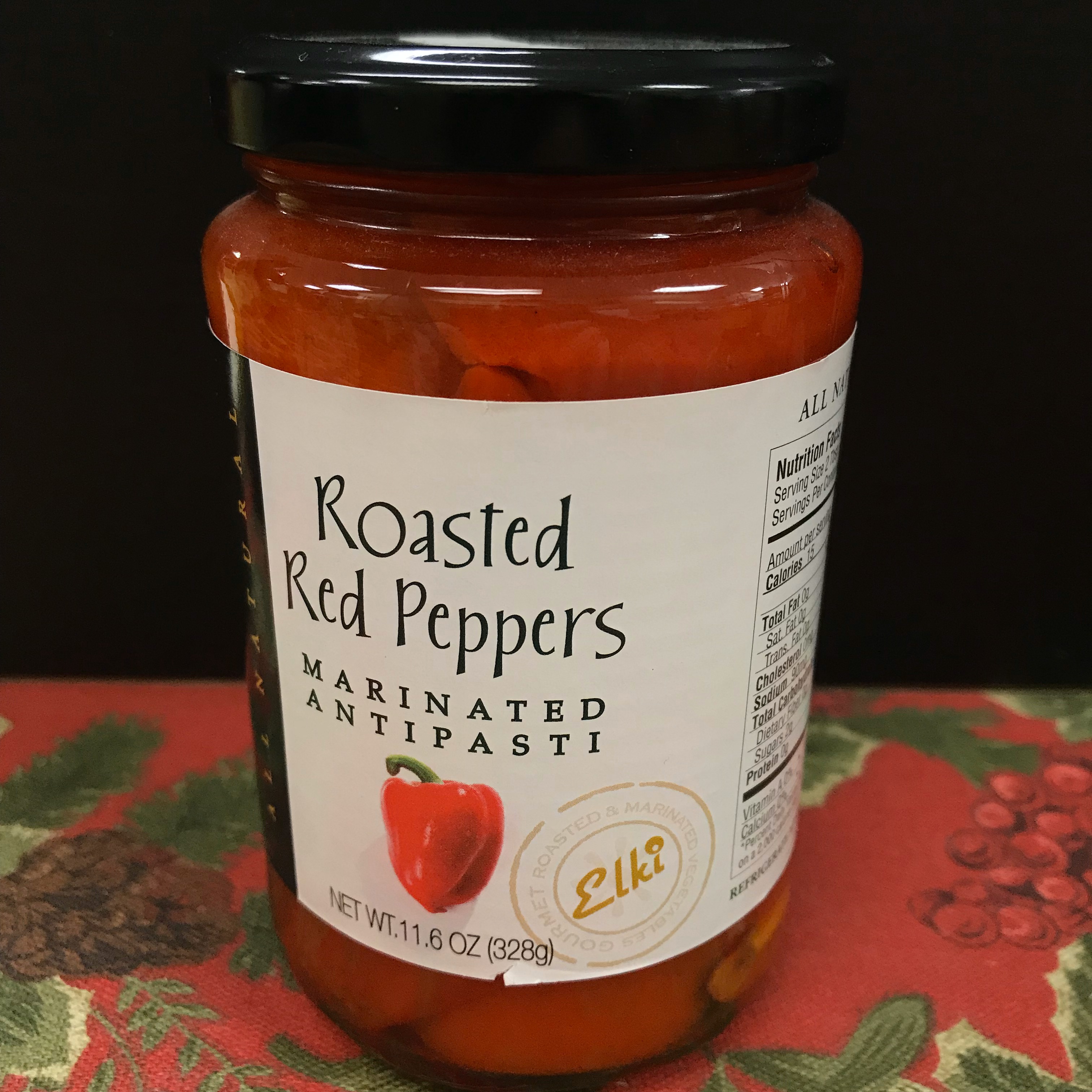 Roasted Red Peppers Marinated Antipasti all natural 12 oz - Click Image to Close