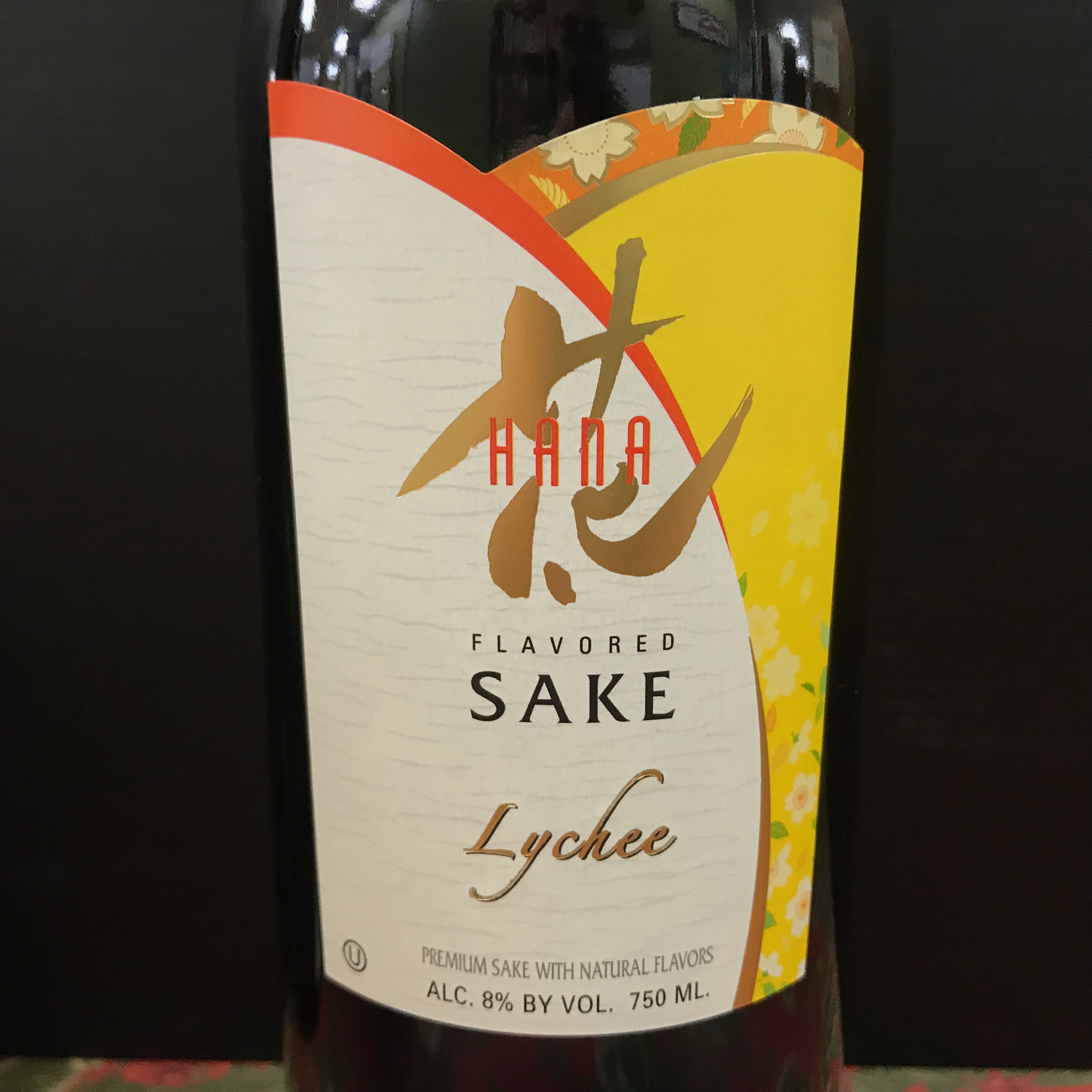 Hana Lychee flavored Sake 750 ml Kosher