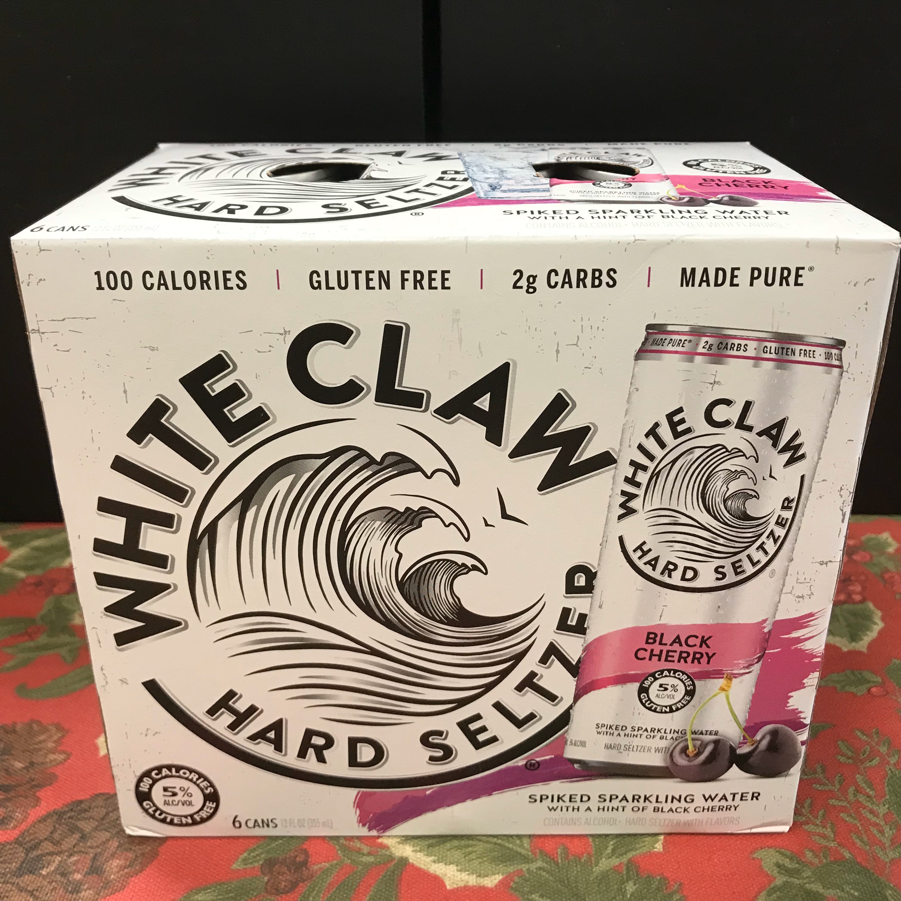 White Claw Black Cherry Hard Seltzer 6 x 12 oz cans