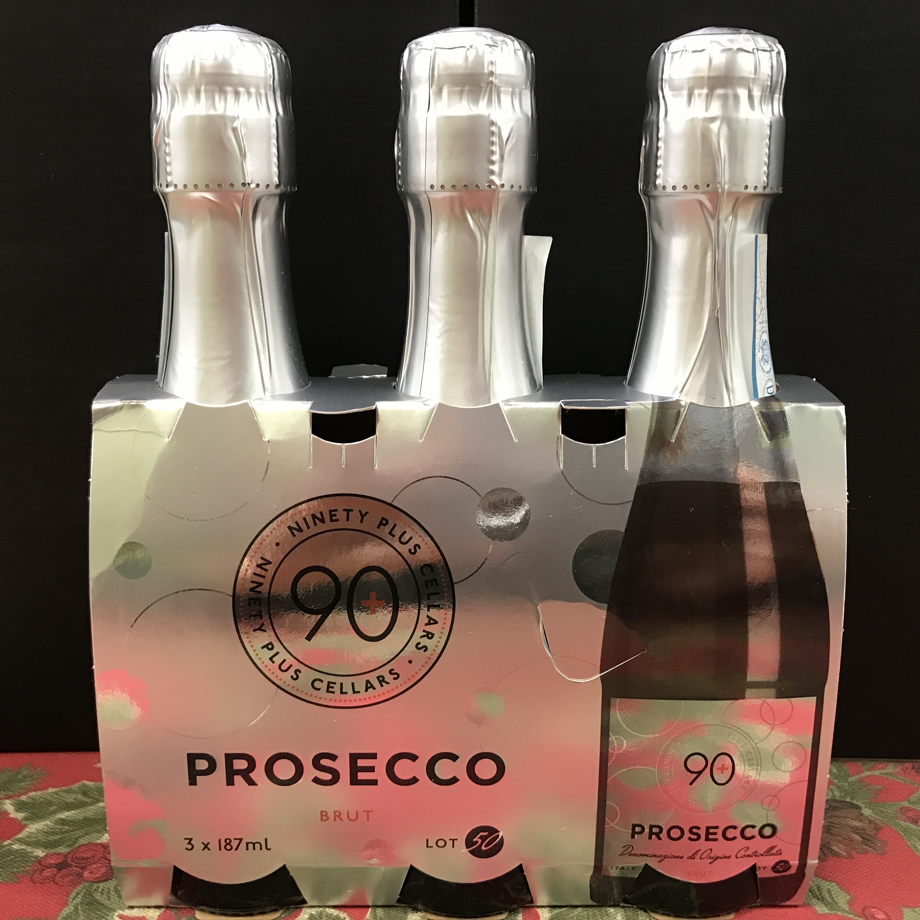90+ Cellars Prosecco Brut small bottles 3 x 187 ml